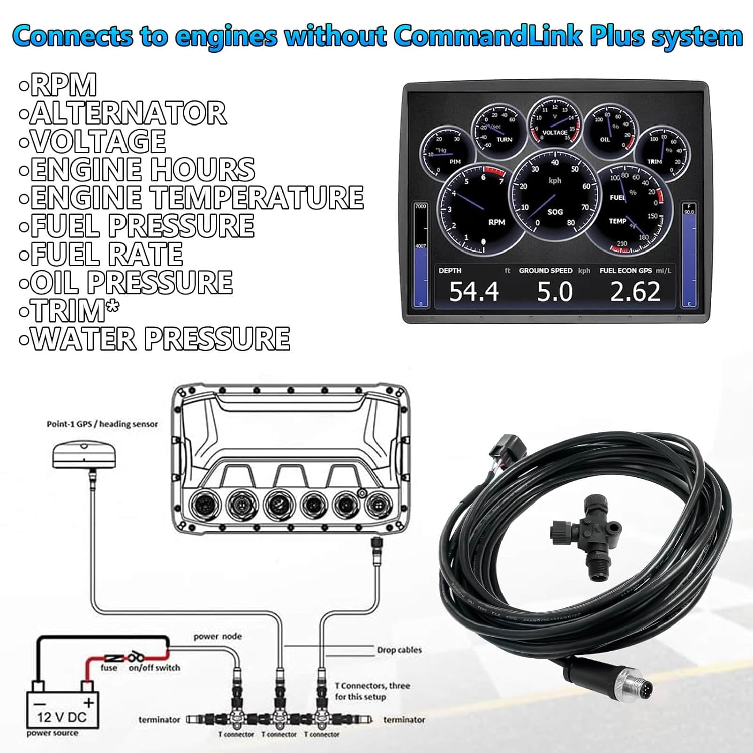 Engine Interface Cable NMEA200 - Fish Finder Cable 评论和价格