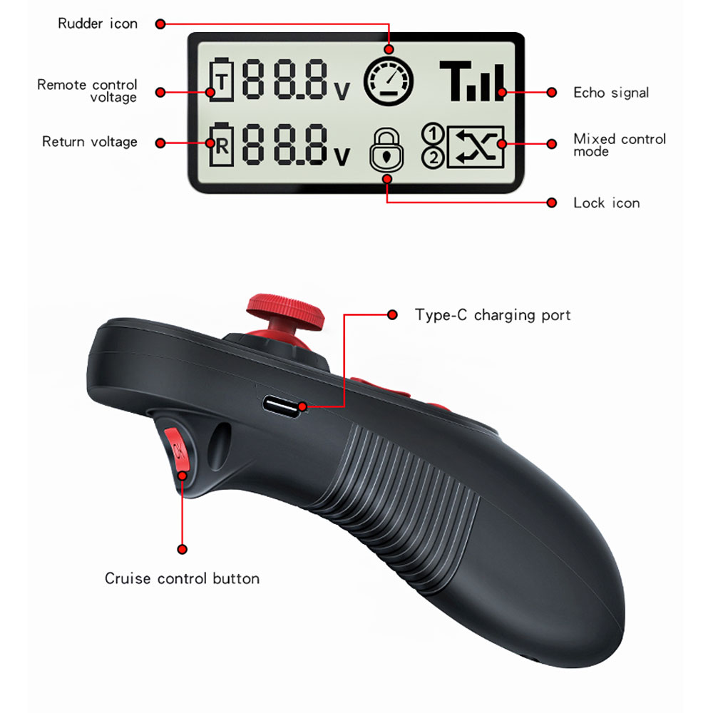 HOTRC DS600 Wireless Remote Co - Fish Finder Battery 评论和价格