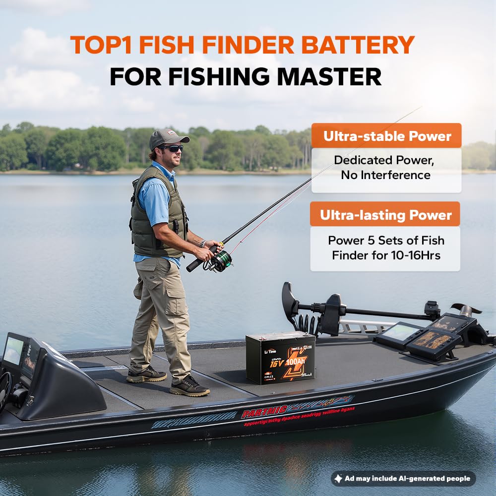16V 100Ah Group 27 LiFePO4 Bat - Fish Finder Charger 评论和价格